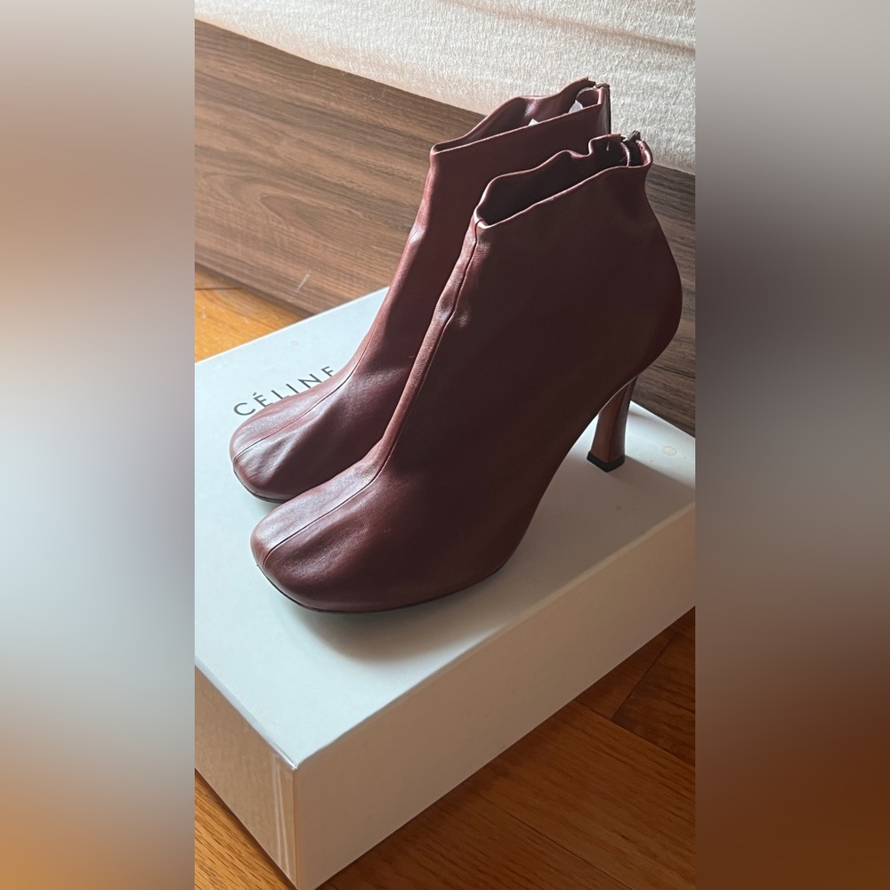 Celine burgundy boots